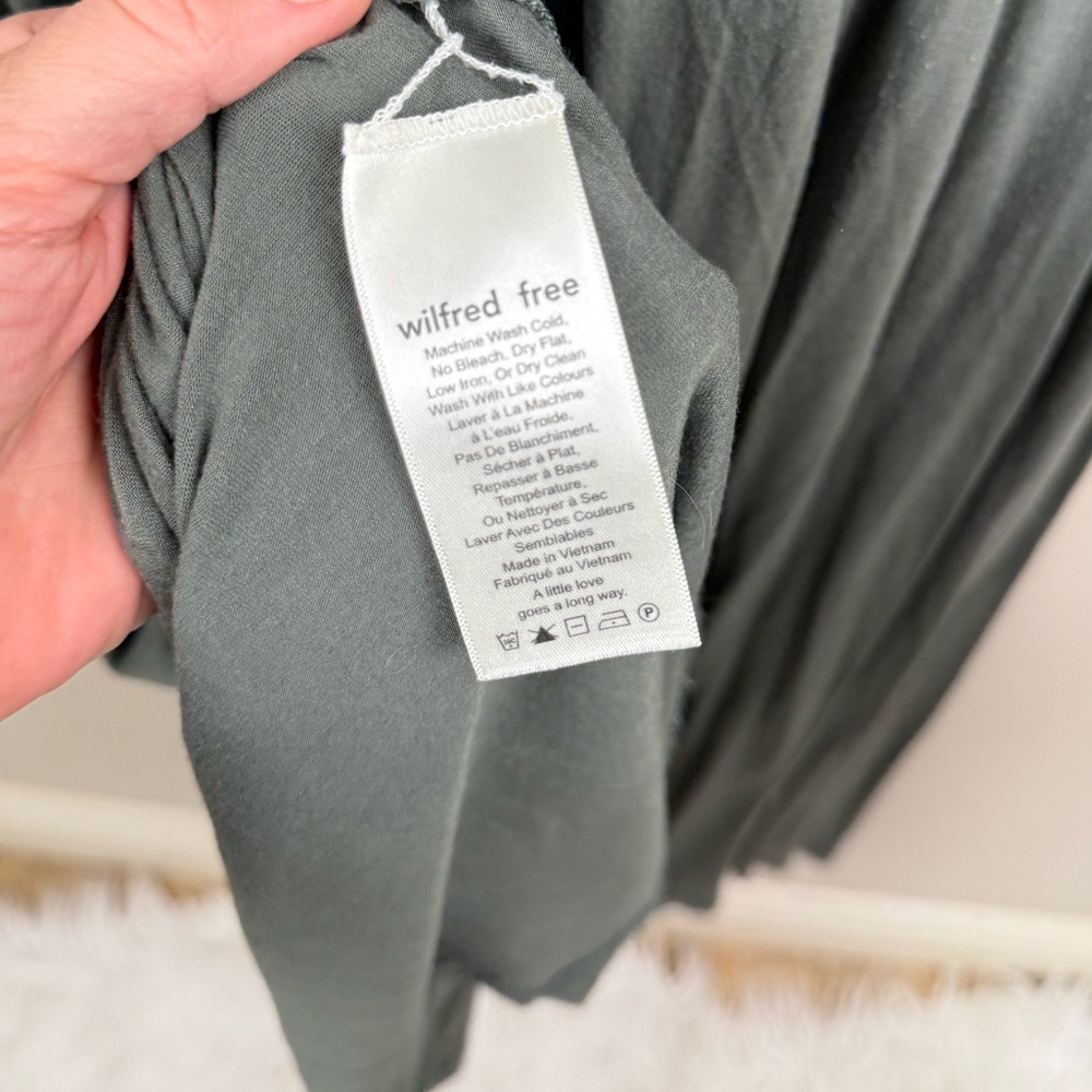 ARITZIA WILFRED green midi dress Elegant Gray Sleeveless Dress assonance small - Picture 10 of 14